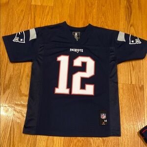 Youth Patriots Tom Brady Navy Blue Jersey